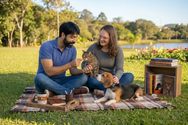 familia do guiapet confraternizado momento impar com os pets